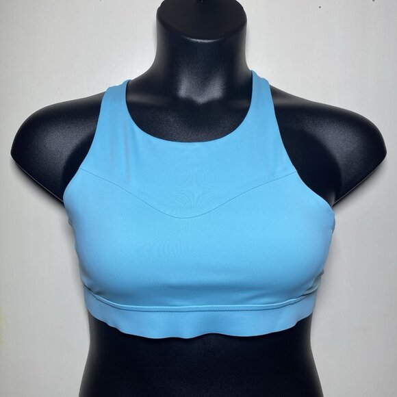 Brooks 40DDE Drive 3 Pocket Run Bra Vivid Teal Compression Wicking Quick Dry - Picture 11 of 11